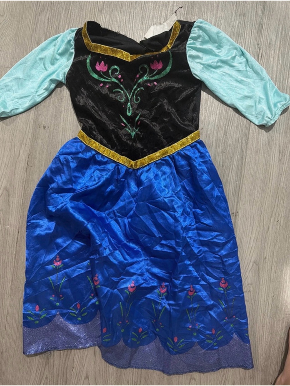 Disney Black & Blue Princess Dress with Aqua Sleeves